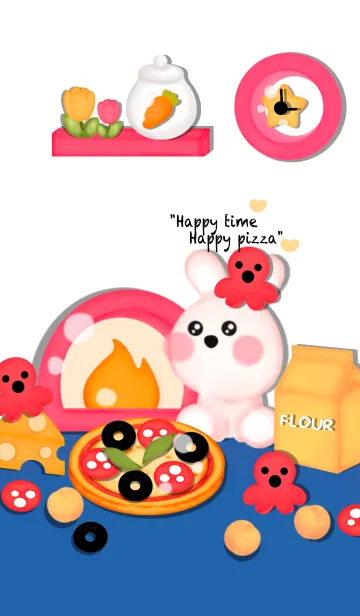 [LINE着せ替え] Time to bake pizza 10の画像1