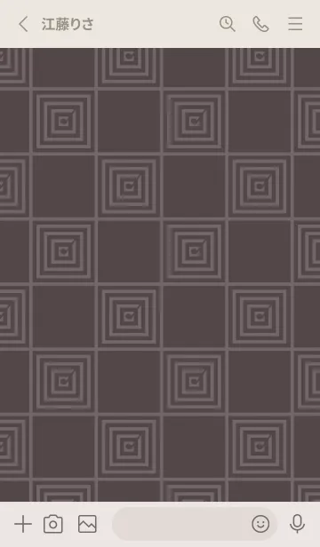 [LINE着せ替え] 和音 市松模様と音符 紅消鼠の画像3