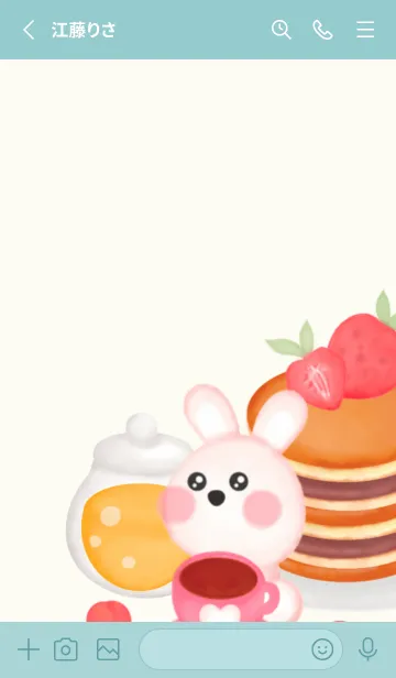 [LINE着せ替え] Sweet breakfast with bunny 11の画像3