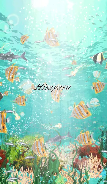 [LINE着せ替え] ひさやす用☆珊瑚と熱帯魚の夏の着せかえの画像1