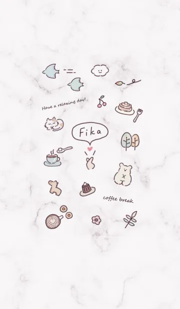 [LINE着せ替え] シンプルアイコンマーブル♥グレージュ02_1の画像1