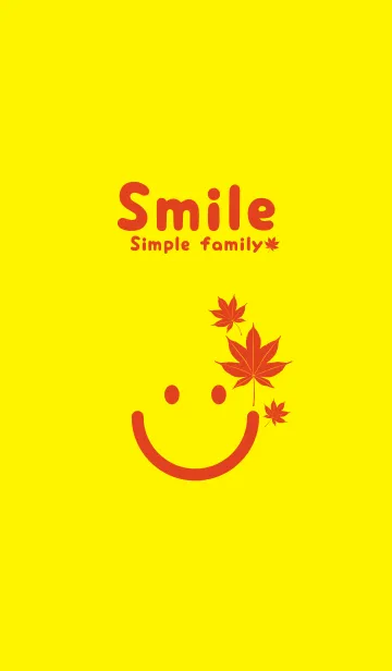 [LINE着せ替え] スマイル＆紅葉 ペールレモンの画像1