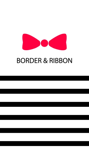 [LINE着せ替え] Black Border & Red Ribbon 6の画像1