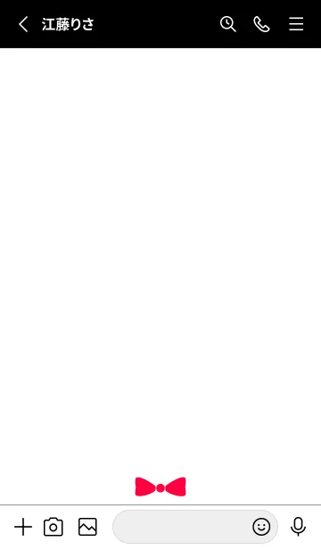 [LINE着せ替え] Black Border & Red Ribbon 6の画像3