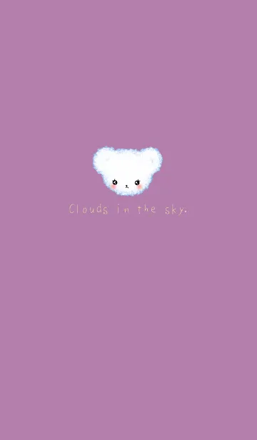 [LINE着せ替え] Cloud Bear - light yellow word on purpleの画像1