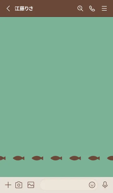 [LINE着せ替え] ねことおさかな(brown&dusty colors:05)の画像3