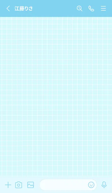 [LINE着せ替え] カラー方眼紙の着せかえ/ライトブルーの画像3