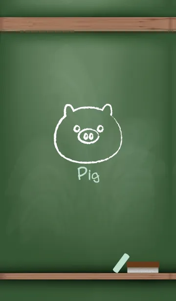 [LINE着せ替え] blackboard Pig 105の画像1