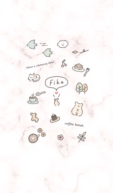 [LINE着せ替え] シンプルアイコンとマーブル♥ピンク10_1の画像1