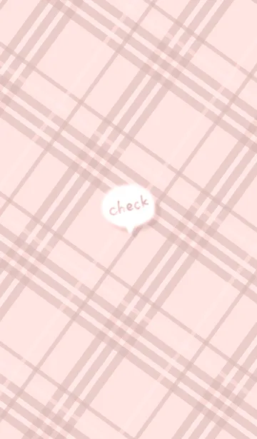 [LINE着せ替え] 吹き出しとチェック柄♦ピンク10_1の画像1
