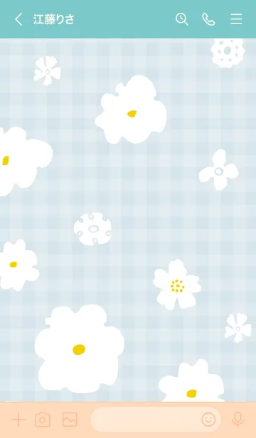 [LINE着せ替え] シンプル 大人 白い花13の画像3