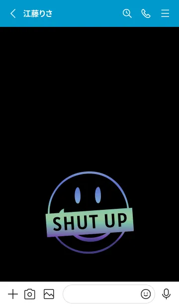 [LINE着せ替え] スマイル グラデーション 160の画像3