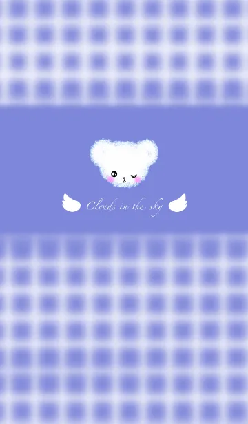 [LINE着せ替え] Cloud Bear Wings - Purple Blueの画像1