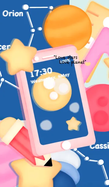 [LINE着せ替え] Galaxy lover 9 :)の画像1