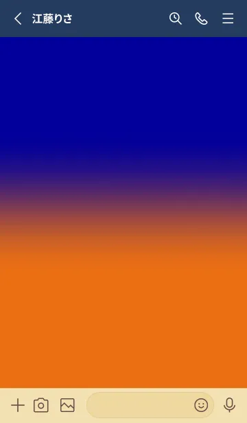 [LINE着せ替え] Blue & Orange Theme V3 (JP)の画像3