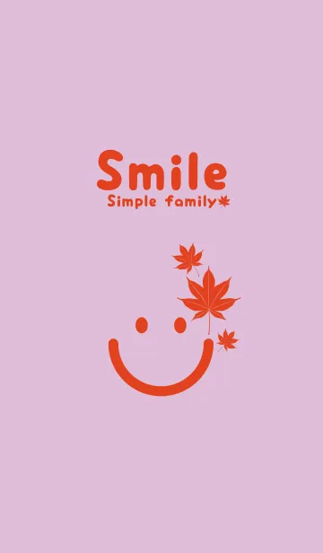 [LINE着せ替え] スマイル＆紅葉 ペールライラックの画像1