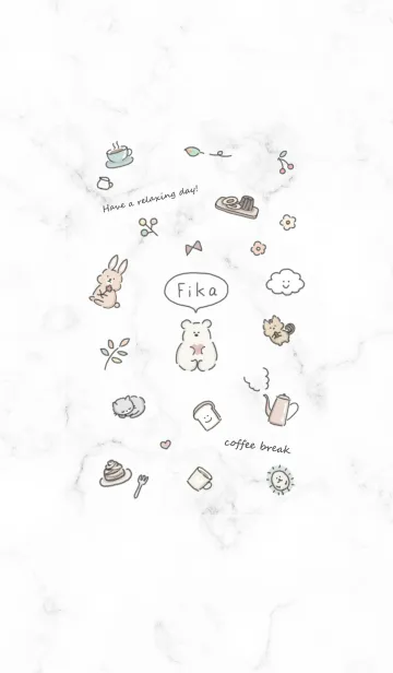 [LINE着せ替え] アイコンとマーブル♥グレー15_1の画像1