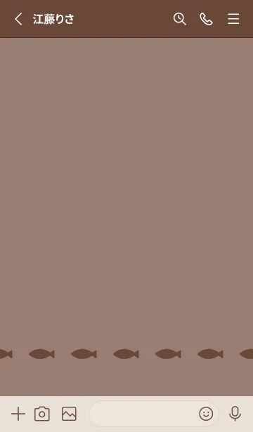 [LINE着せ替え] ねことおさかな(brown&dusty colors:10)の画像3