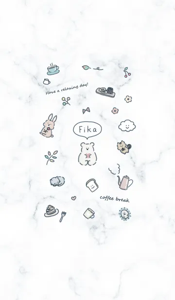 [LINE着せ替え] アイコンとマーブル♥ブルー14_1の画像1