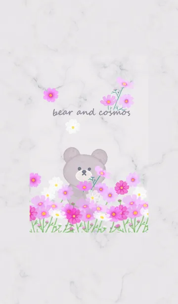 [LINE着せ替え] クマと秋桜とマーブル♥ウィスタリア08_1の画像1
