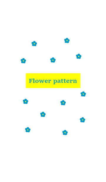 [LINE着せ替え] flower pattern #blue yellowの画像1