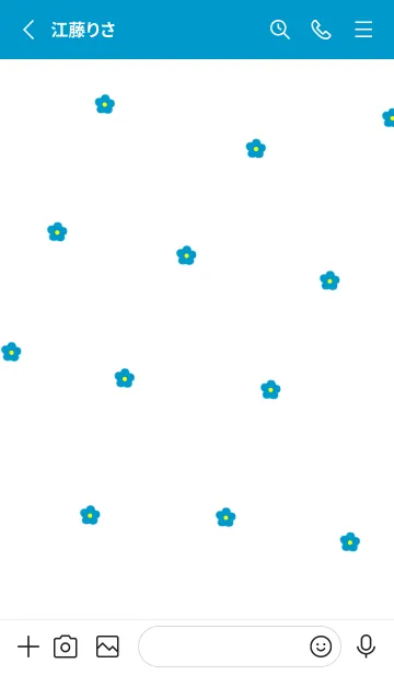 [LINE着せ替え] flower pattern #blue yellowの画像3