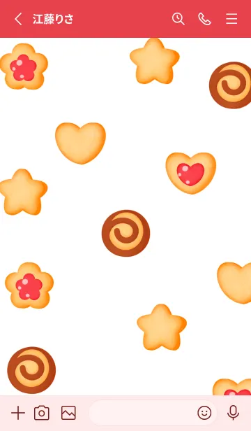 [LINE着せ替え] Sweet cookies 3 :')の画像3