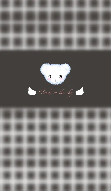 [LINE着せ替え] Cloud Bear Wings - Dark Gray Brownの画像1