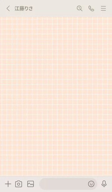 [LINE着せ替え] カラー方眼紙の着せかえ/ピンクベージュの画像3