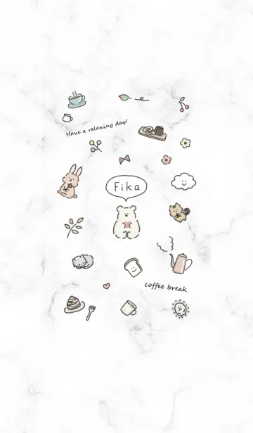 [LINE着せ替え] アイコンとマーブル♥ホワイト01_1の画像1