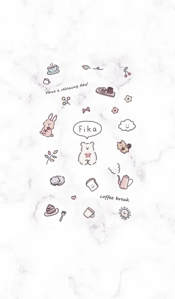 [LINE着せ替え] アイコンとマーブル♥グレージュ02_1の画像1