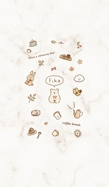 [LINE着せ替え] アイコンとマーブル♥ブラウン03_1の画像1