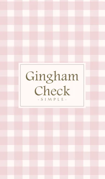 [LINE着せ替え] Gingham Check Natural Pink-SIMPLE 16の画像1