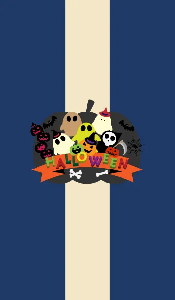 [LINE着せ替え] ハロウィンの着せかえ 紺色の画像1