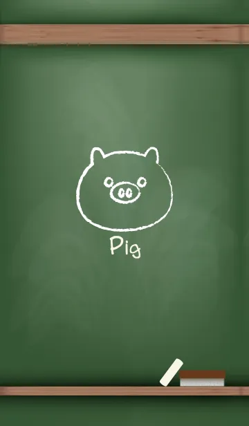 [LINE着せ替え] blackboard Pig 107の画像1