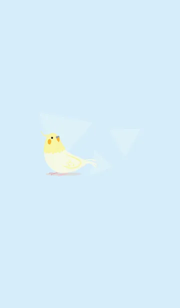 [LINE着せ替え] オカメインコ シンプルブルーの画像1