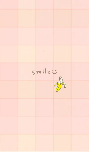 [LINE着せ替え] チェック柄 バナナ3の画像1