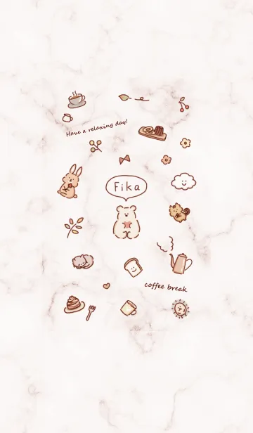 [LINE着せ替え] アイコンとマーブル♥ピンクブラウン09_1の画像1