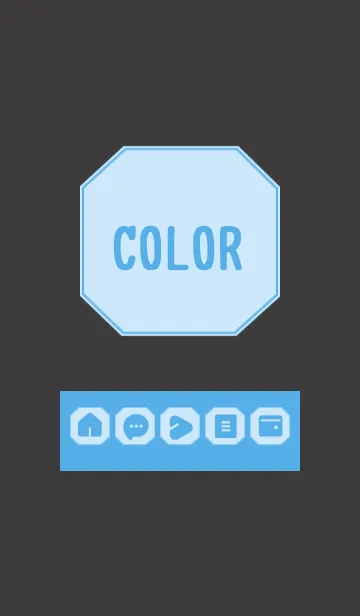 [LINE着せ替え] blue color K10の画像1