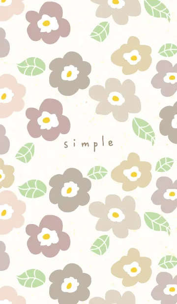 [LINE着せ替え] かわいい花と葉っぱ19の画像1