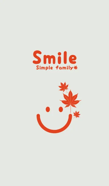[LINE着せ替え] スマイル＆紅葉 ミストホワイトの画像1