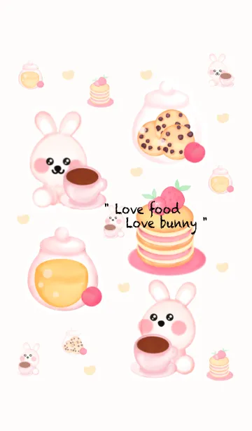[LINE着せ替え] Mini food Mini bunny 6の画像1