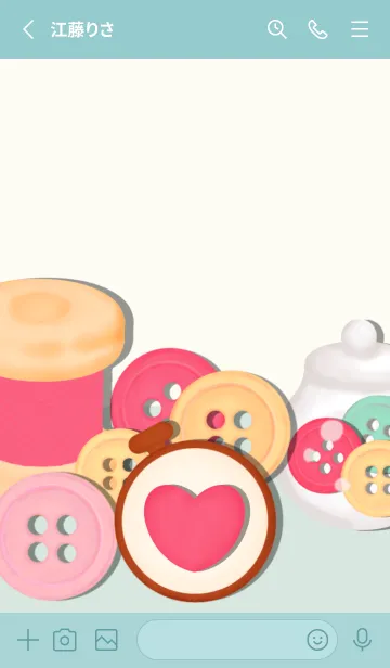 [LINE着せ替え] Mini pastel sewing theme 2の画像3