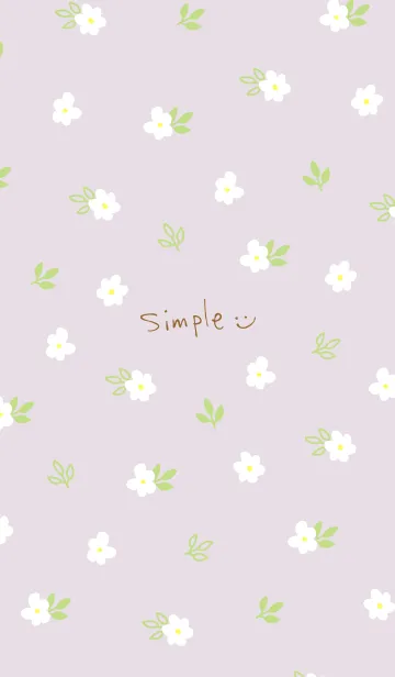 [LINE着せ替え] 白い小花 パープル3の画像1