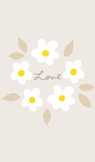 [LINE着せ替え] 白い花の輪2の画像1