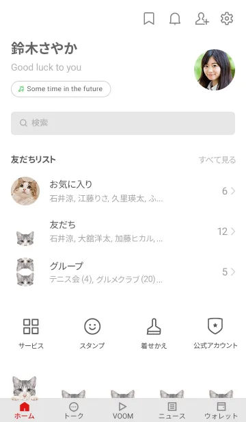 [LINE着せ替え] ICON CAT - ミックス - GRAY/14の画像2