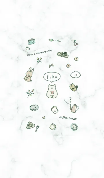 [LINE着せ替え] アイコンとマーブル♥ブルーグリン06_1の画像1