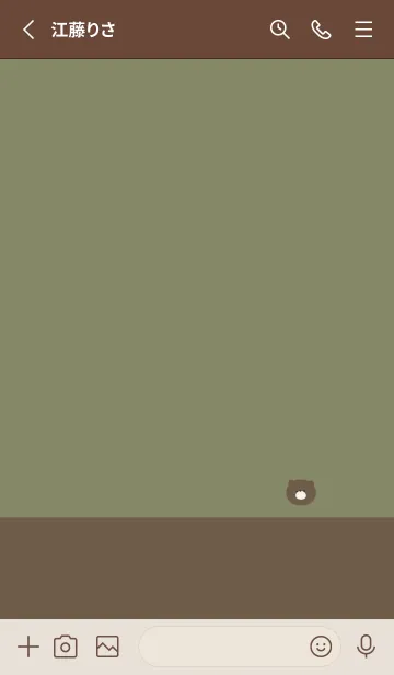 [LINE着せ替え] カーキ×ブラウン。くま。の画像3