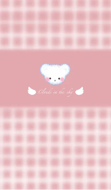 [LINE着せ替え] Cloud Bear Wings - Pinkの画像1