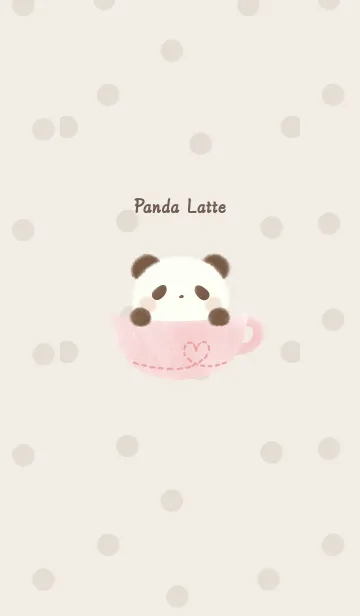 [LINE着せ替え] ぱんだラテ -ピンク- ドットの画像1